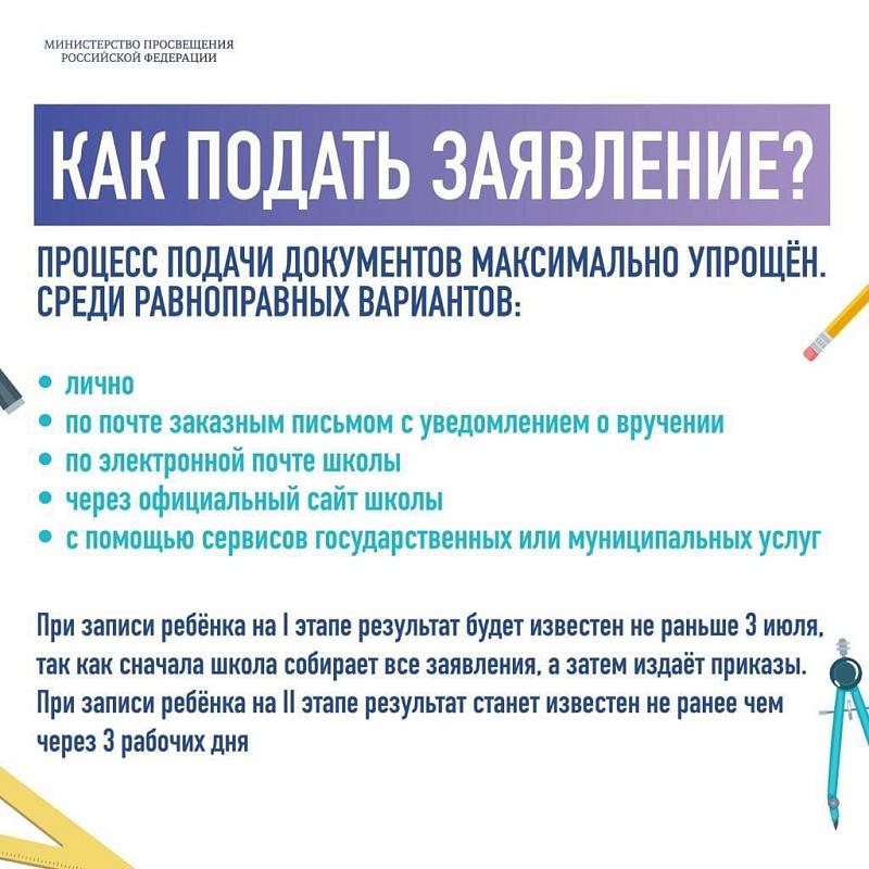 Прием в 1 класс