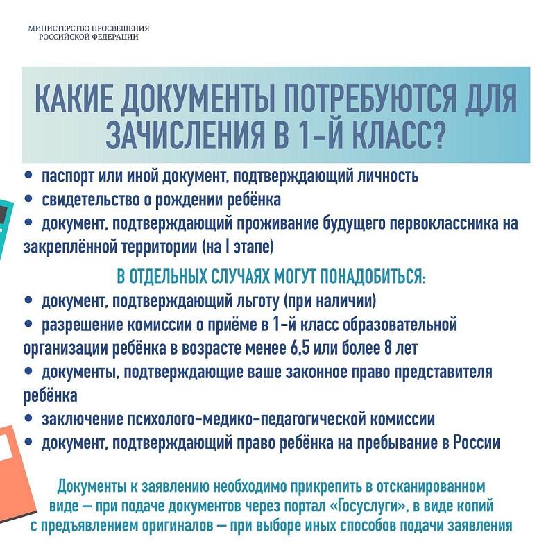 Прием в 1 класс