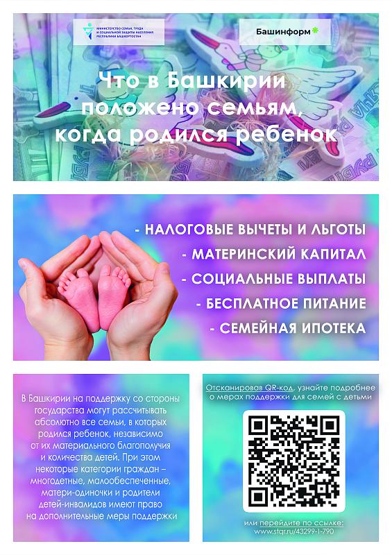 Что в Башкирии положено семьям с детьми в 2024 году